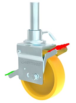 Scaffolding Castors- Dual pedal Lock