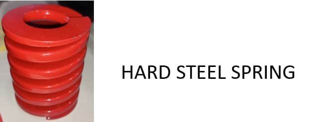 Hard steel spring