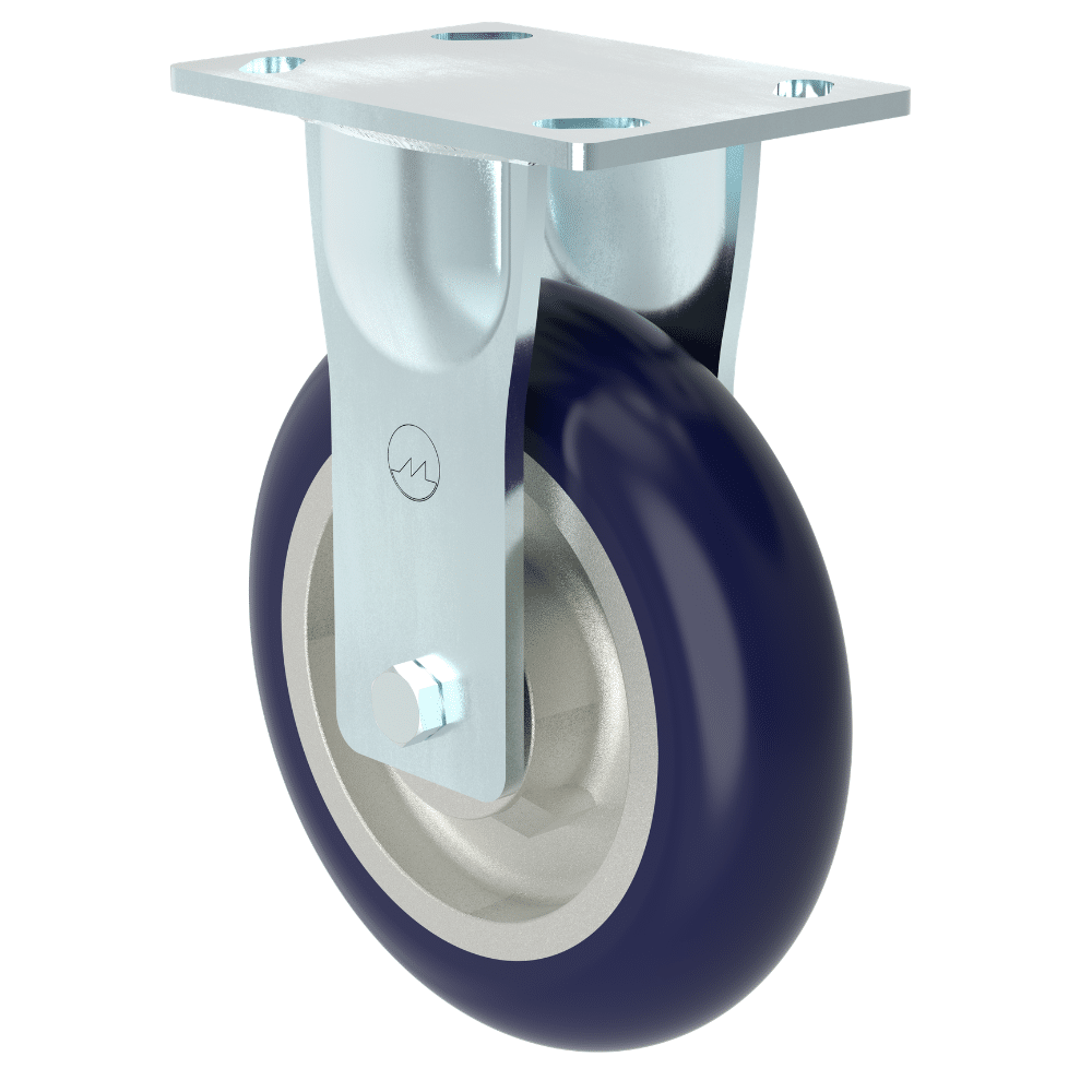 Muvtons GRDE Series castor with ME-SFS wheel for heavy-industry rough-floor applications